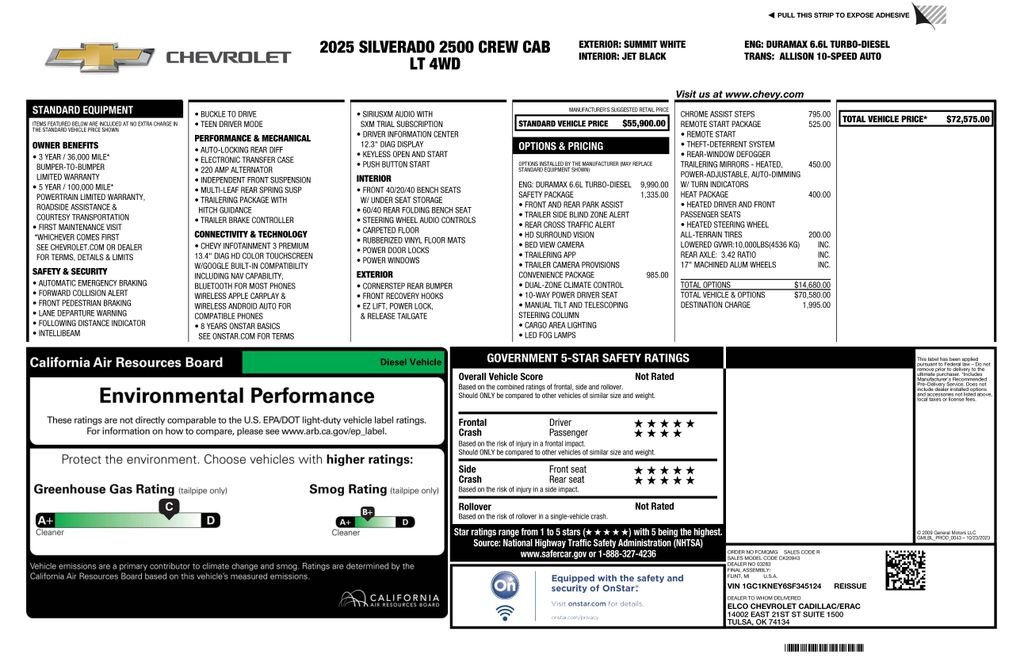 chevrolet silverado 2500hd 2025 1GC1KNEY6SF345124 image chevrolet silverado 2500hd 2025 1GC1KNEY6SF345124 image